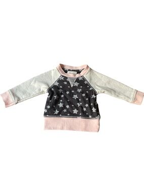 Miki Miette Star Print Raglan Sweatshirt Baby Pullover Infant Size 3 Months